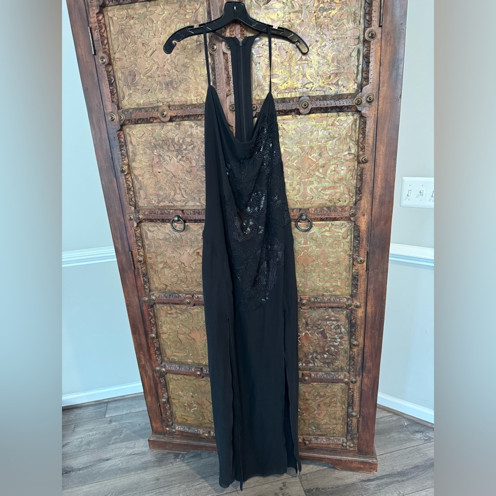 Patrizia Pepe Black Sleeveless‎ Halter Gown 44